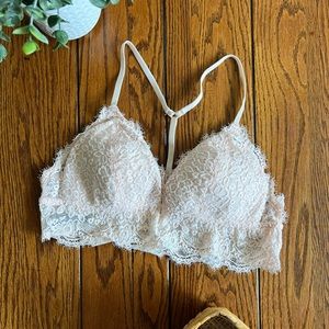 Aerie Light Pink Racerback Lace Bralette